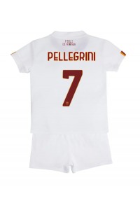AS Roma Lorenzo Pellegrini #7 Babytruitje Uit tenue Kind 2022-23 Korte Mouw (+ Korte broeken)